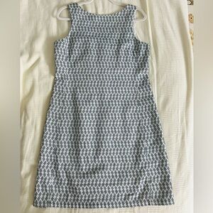 Theory Black and White Geometric Midi Dress